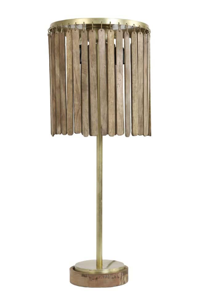 Tischleuchte Gularo 8211 30 215 78 Cm 8211 Holz 8211 Dunkelbraun 8211 Rhb Home Amp Living