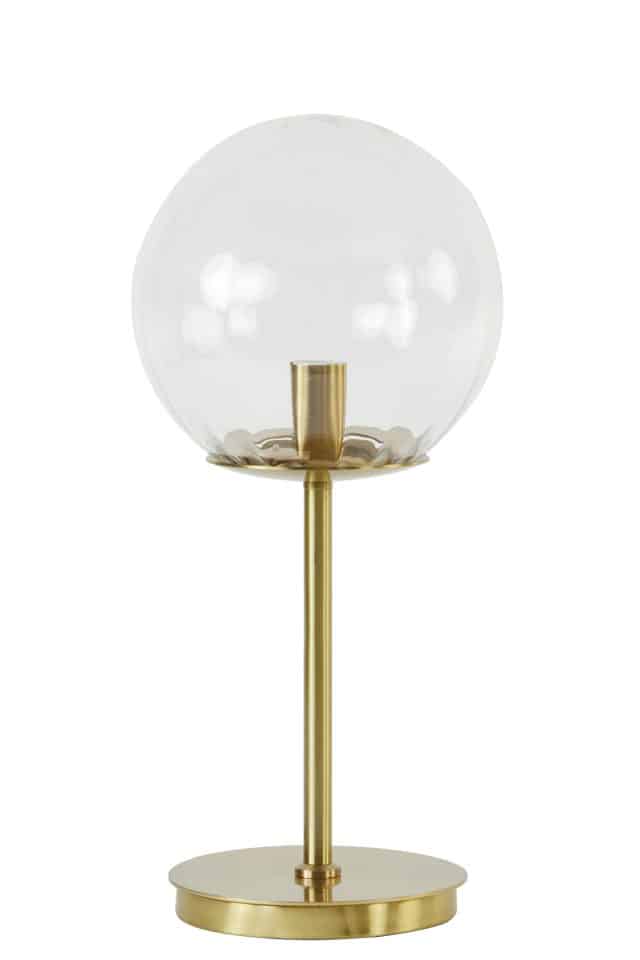 Tischleuchte Magdala 8211 20 215 43 Cm 8211 Glas Klar Gold 8211 Rhb Home Amp Living