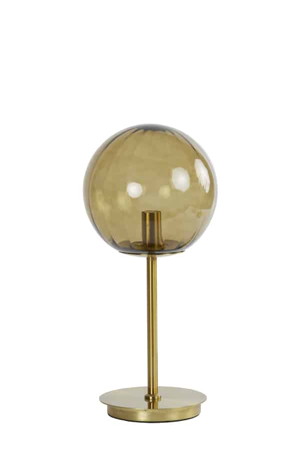 Tischleuchte Magdala 8211 20 215 43 Cm 8211 Glas Braun Gold 8211 Rhb Home Amp Living