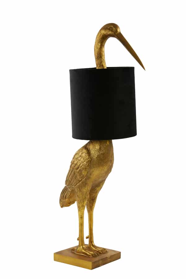 Tischlampe Crane 8211 33x30x76 5 Cm 8211 Antique Bronze Velvet Schwarz 8211 Rhb Home Amp Living