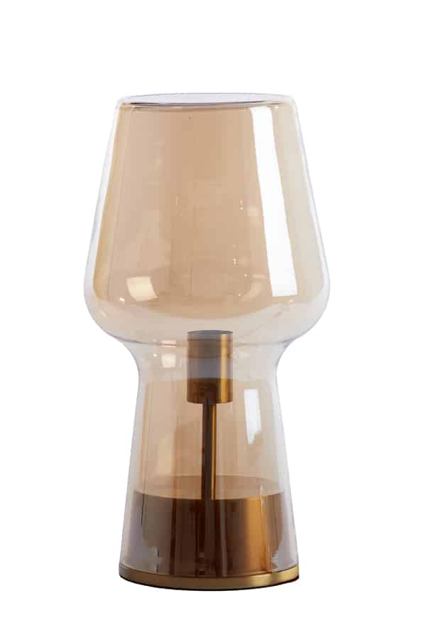 Tischlampe Tonga 17 215 45 5 Cm 8211 Glas Bernstein Antique Bronze 8211 Rhb Home Amp Living