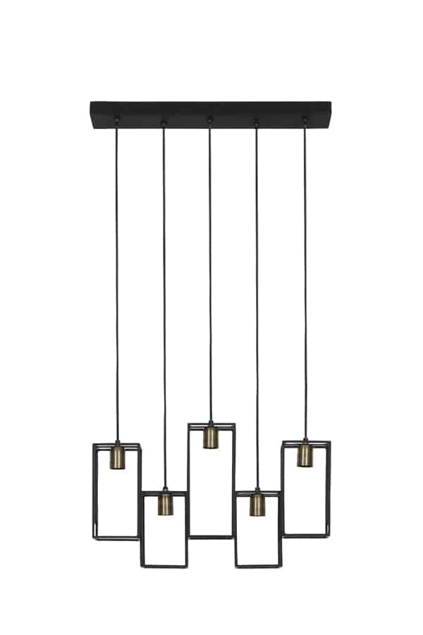 Hängeleuchte Marley 8211 60x15x57 Cm 8211 Matt Schwarz Antik Bronze 8211 Rhb Home Amp Living