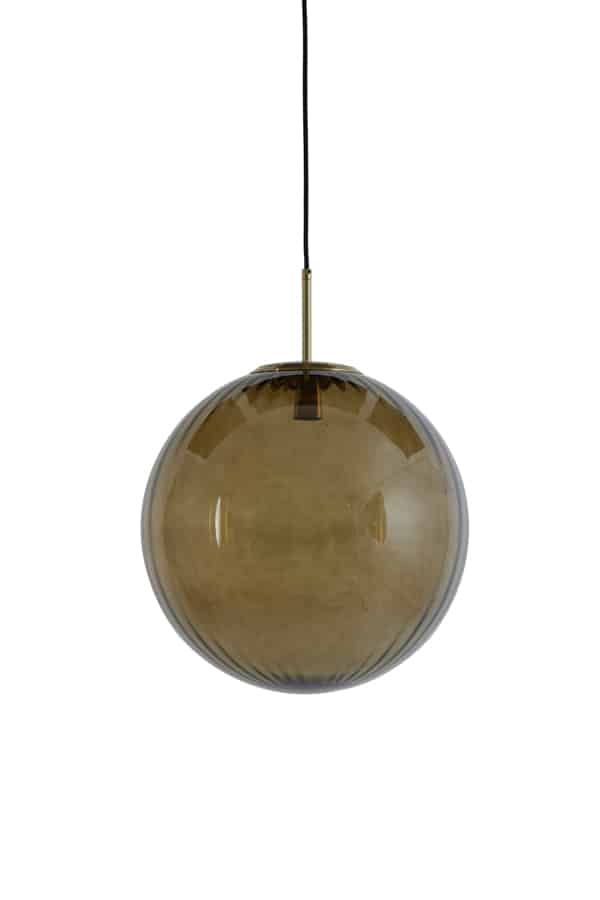 Hängeleuchte Magdala 8211 40 Cm 8211 Glas Braun Gold 8211 Rhb Home Amp Living