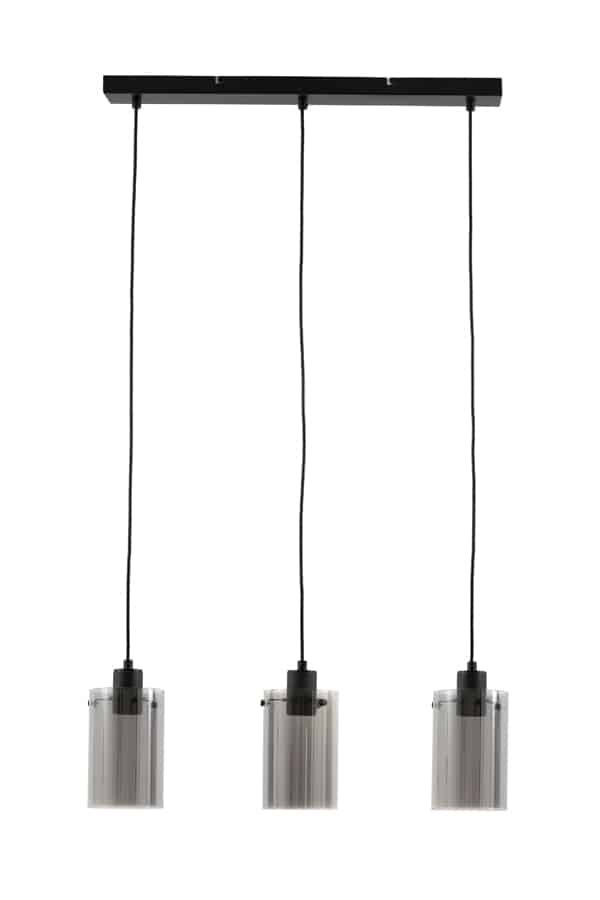 Hängeleuchte Vancouer 8211 65x12x18 5 Cm 8211 Matt Schwarz Rauchglas 8211 Rhb Home Amp Living