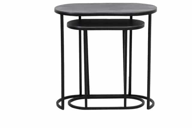 Beistelltisch S 2 Max 53x26x53 Cm Bocov Antique Lead Schwarz