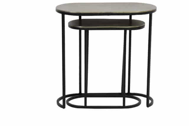Beistelltisch Bocov S 2 8211 53x26x53 Cm 8211 Antique Bronze Schwarz 8211 Rhb Home Amp Living