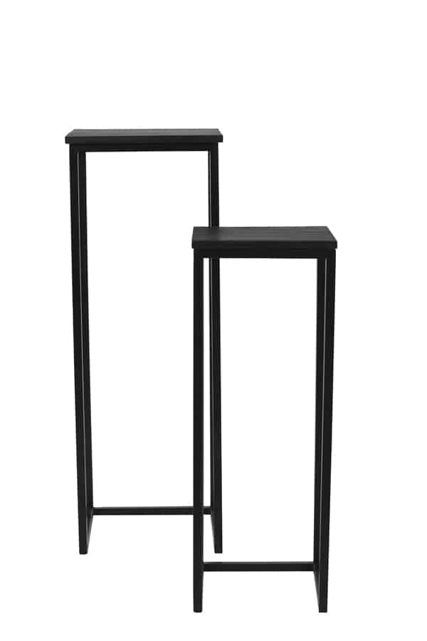 Säule Bryson S 2x 8211 30x30x83 36x36x103 Cm 8211 Holz 8211 Matt Schwarz 8211 Rhb Home Amp Living