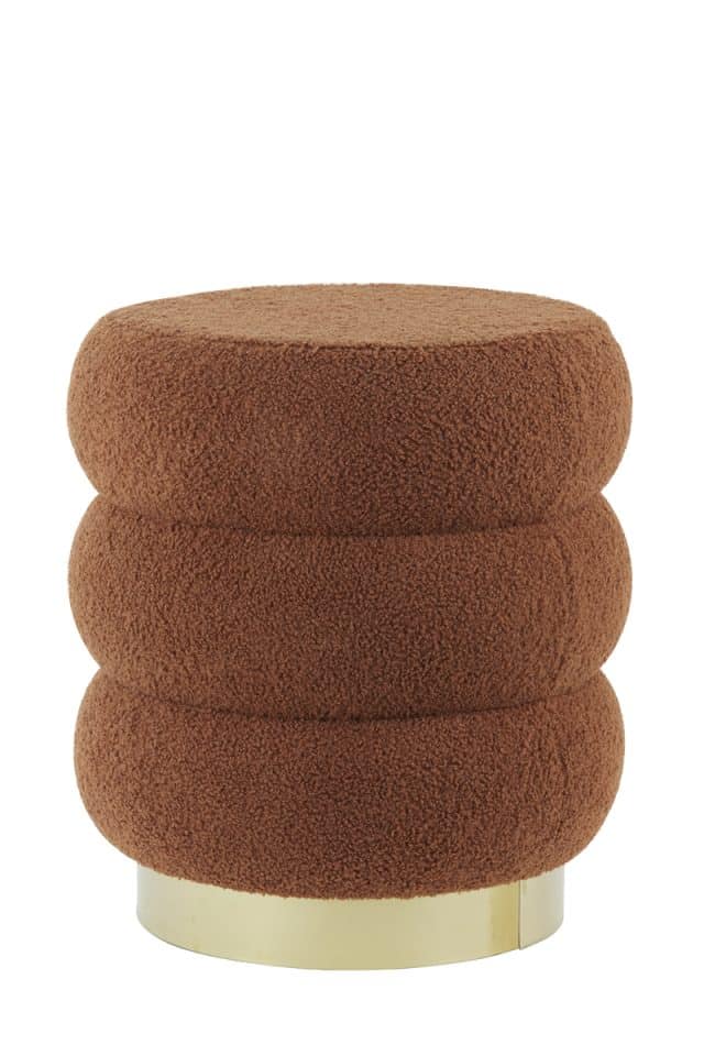 Fußhocker Kimi 8211 40 215 45 Cm 8211 Teddy Terra Gold 8211 Rhb Home Amp Living