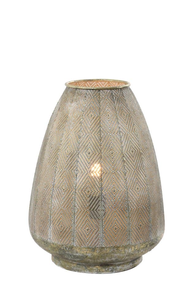 Tischlampe Lavello 8211 35 215 45 Cm 8211 Antike Gold Weiß 8211 Rhb Home Amp Living