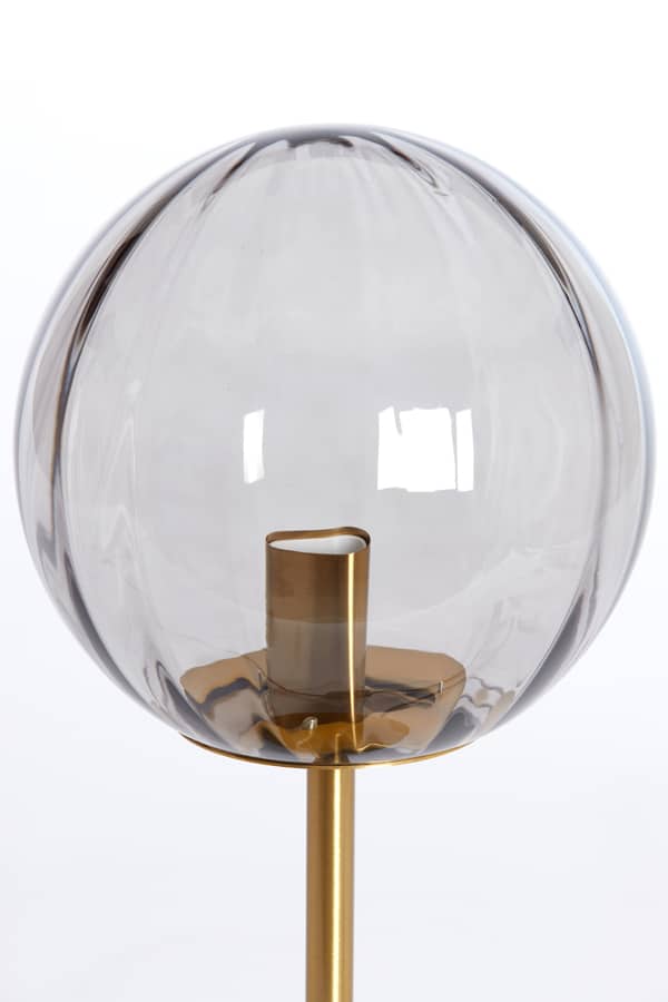 Tischleuchte Magdala 8211 20 215 43 Cm 8211 Glas Hellgrau Gold 8211 Rhb Home Amp Living