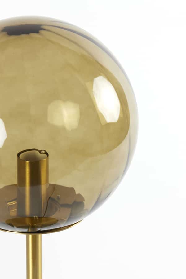 Tischleuchte Magdala 8211 20 215 43 Cm 8211 Glas Braun Gold 8211 Rhb Home Amp Living