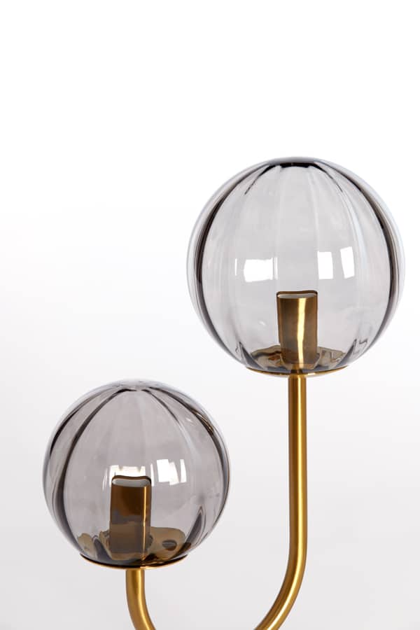 Tischlampe Magdala 8211 33x18x43 Cm 8211 Glas Licht Grau Gold 8211 Rhb Home Amp Living