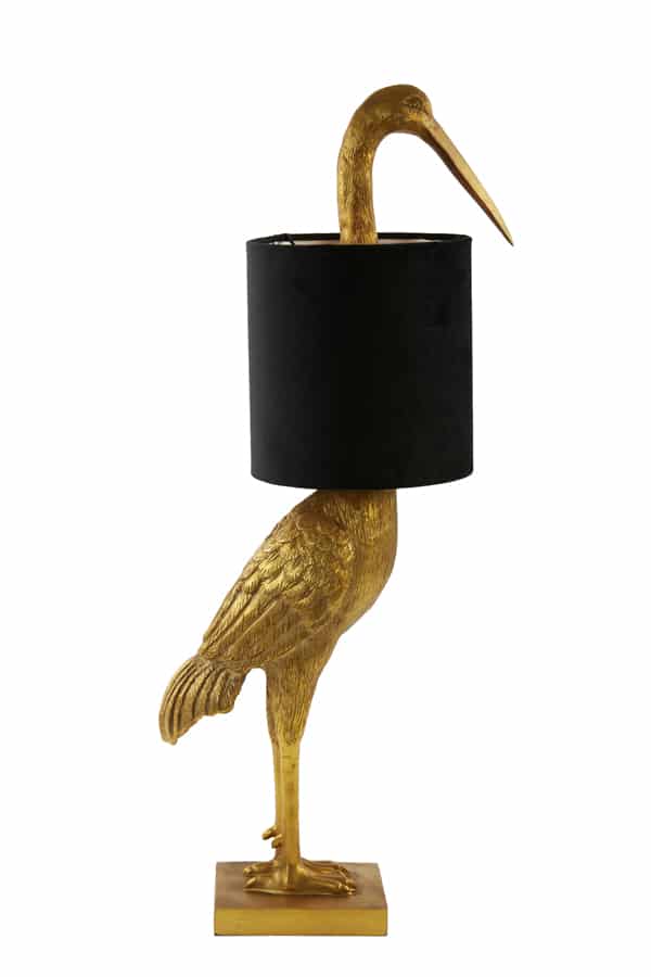 Tischlampe Crane 8211 33x30x76 5 Cm 8211 Antique Bronze Velvet Schwarz 8211 Rhb Home Amp Living