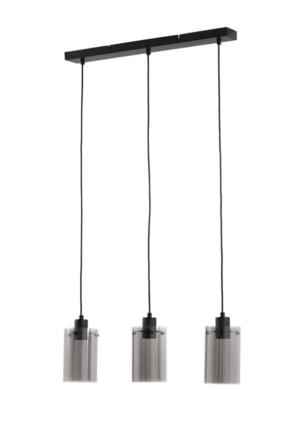 Hängeleuchte Vancouer 8211 65x12x18 5 Cm 8211 Matt Schwarz Rauchglas 8211 Rhb Home Amp Living