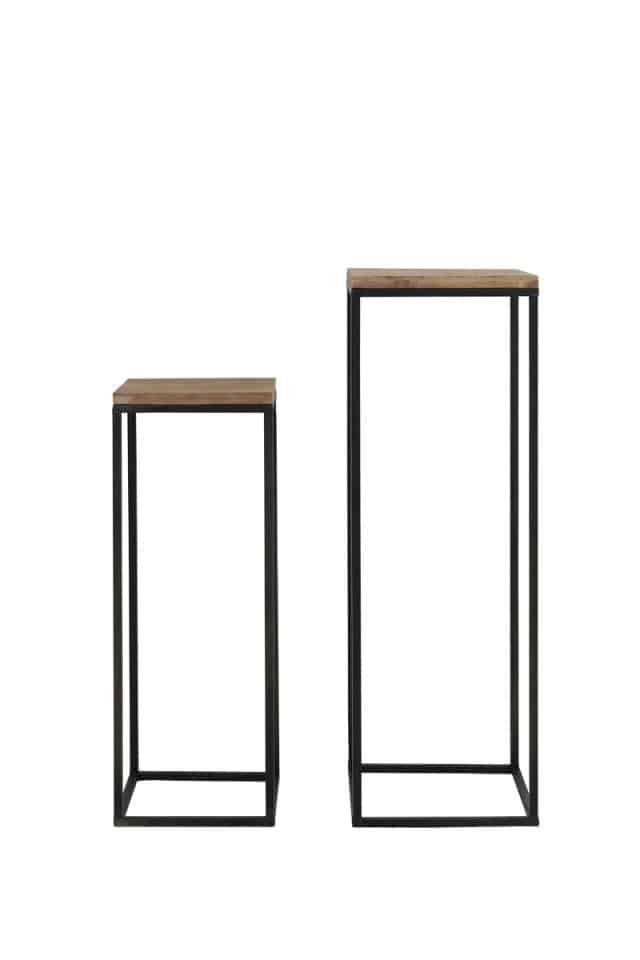 Säule Yarula S 2x 8211 30x30x82 5 35x35x102 Cm 8211 Holz Schwarz 8211 Rhb Home Amp Living
