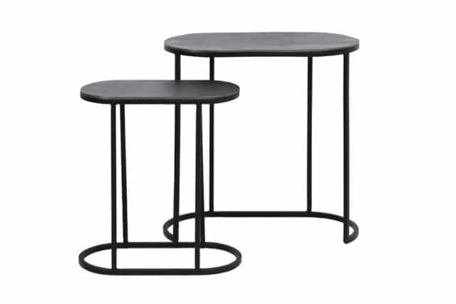 Beistelltisch S 2 Max 53x26x53 Cm Bocov Antique Lead Schwarz