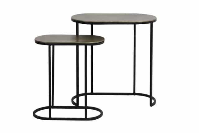 Beistelltisch Bocov S 2 8211 53x26x53 Cm 8211 Antique Bronze Schwarz 8211 Rhb Home Amp Living