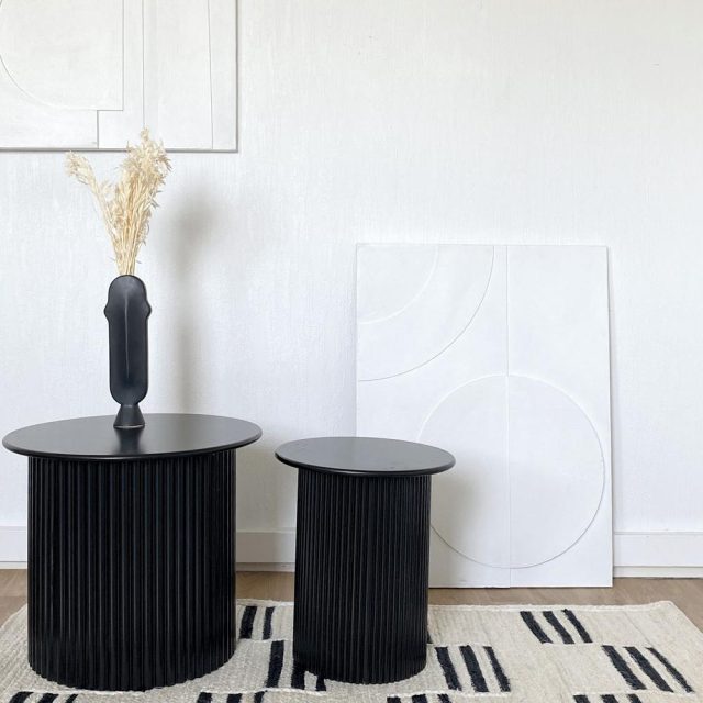 Couchtische Rund 8211 Schwarz 8211 2er Set 8211 Rhb Home Amp Living