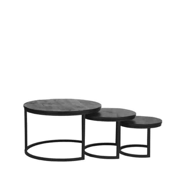 Couchtisch-Set Drilling 8211 Schwarz 8211 Mangoholz 8211 Rhb Home Amp Living