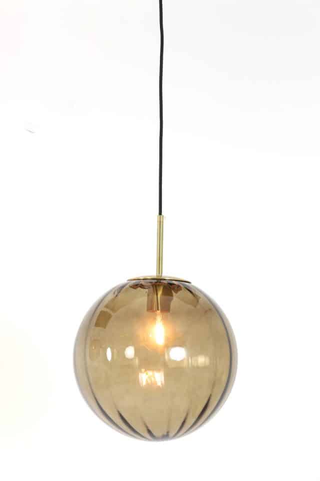 Hängelampe Magdala 8211 30 Cm 8211 Glas Braun Gold 8211 Rhb Home Amp Living