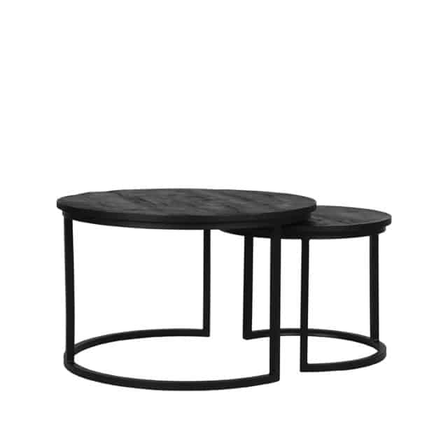 Couchtisch Double 8211 Schwarz 8211 Mangoholz 8211 Rhb Home Amp Living