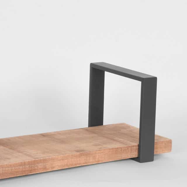 Wanddekoration Slam Wandregal 8211 Gebrannter Stahl 8211 Mango-Holz 8211 M 8211 Rhb Home Amp Living