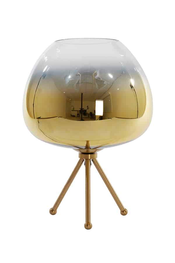 Tischlampe Mayson 8211 30 215 43 Cm 8211 Glas Gold Klar 8211 Gold 8211 Rhb Home Amp Living