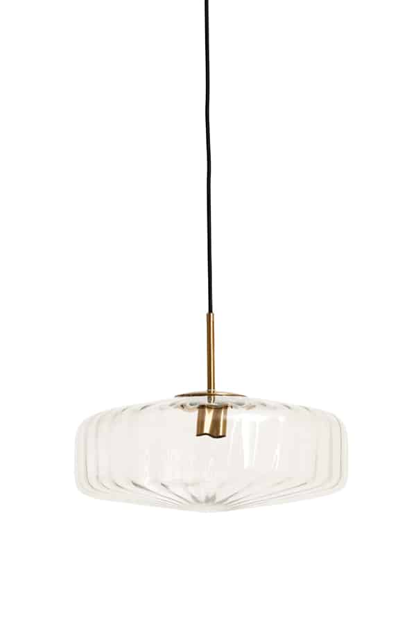 Hängeleuchte Pleat 8211 30 215 17 Cm 8211 Glas Klar Gold 8211 Rhb Home Amp Living