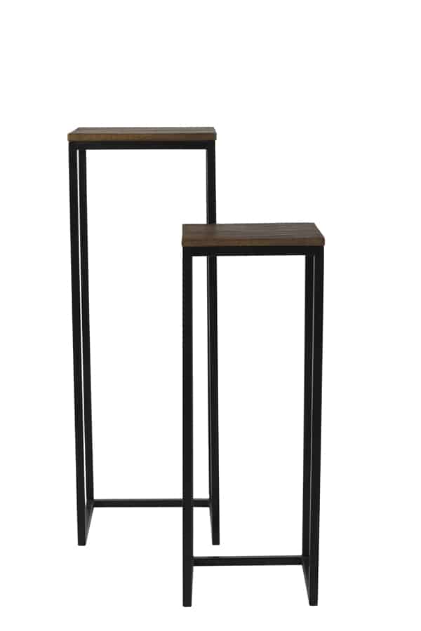 Säule S 2 Bryson 8211 30x30x83 36x36x103 Cm 8211 Holz Braun Schwarz 8211 Rhb Home Amp Living