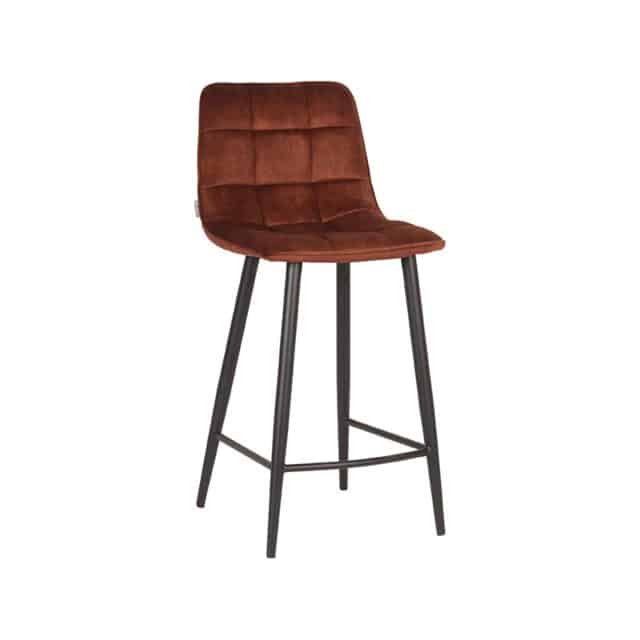 Barhocker Jelt 8211 Rust 8211 Velour 8211 Sitzhöhe 65 8211 Label51 8211 Rhb Home Amp Living