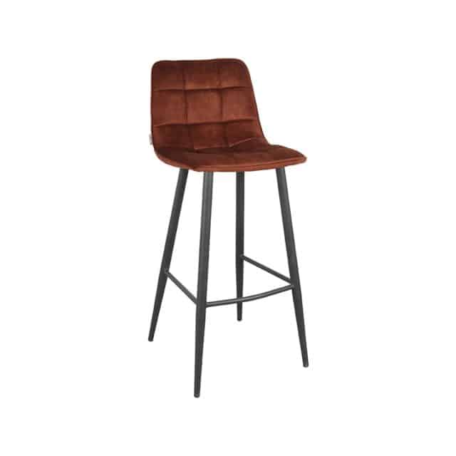 Barhocker Jelt 8211 Rust 8211 Velour 8211 Sitzhöhe 78 8211 Label51 8211 Rhb Home Amp Living