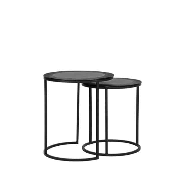 Couchtisch Set Paar 8211 Schwarz 8211 Metall 8211 40 Cm 8211 Rhb Home Amp Living