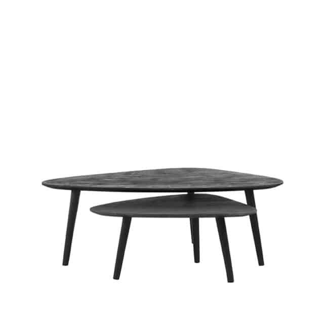 Couchtisch-Set Rock 8211 Schwarz 8211 Mangoholz 8211 Rhb Home Amp Living