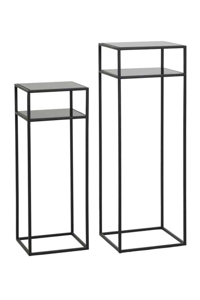 Säule S 2 Bilo 8211 30x30x80 35x35x100 Cm 8211 Matt Schwarz Glas Schwarz 8211 Rhb Home Amp Living