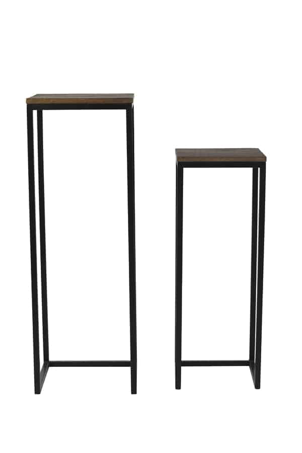 Säule S 2 Bryson 8211 30x30x83 36x36x103 Cm 8211 Holz Braun Schwarz 8211 Rhb Home Amp Living