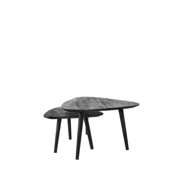 Couchtisch-Set Rock 8211 Schwarz 8211 Mangoholz 8211 Rhb Home Amp Living
