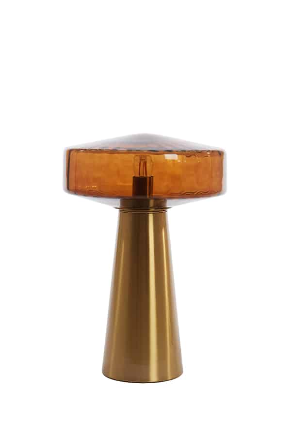 Tischlampe Pleat 8211 30 215 45 Cm 8211 Glas Braun Gold 8211 Rhb Home Amp Living
