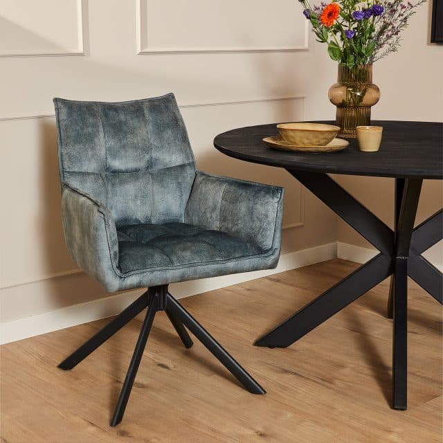 Esszimmerstuhl Dani 8211 Samt Hellblau 8211 Rhb Home Amp Living