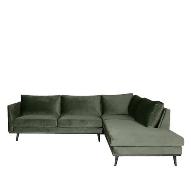 Ecksofa Siena 8211 Armeegrün 8211 Samt 8211 2 5 Sitzer Ottomane 8211 Label51 8211 Rhb Home Amp Living