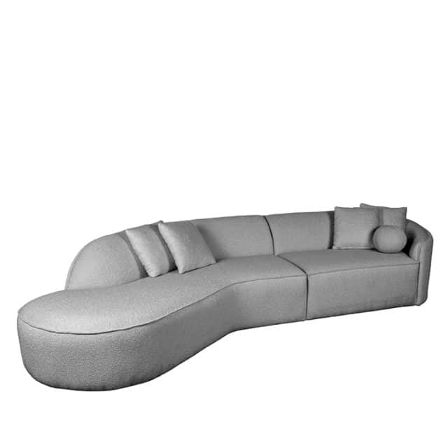 Sofa Stelvio 8211 Grau 8211 Boucle 8211 4 Sitzer Ecke Links 8211 Label51 8211 Rhb Home Amp Living