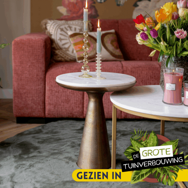 Beistelltisch Essy Large 8211 Weißer Marmor 8211 45 Cm 8211 Rhb Home Amp Living