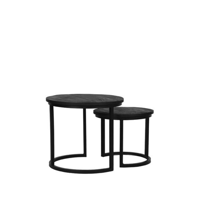 Couchtisch Duo 8211 Schwarz 8211 Mangoholz 8211 Rhb Home Amp Living